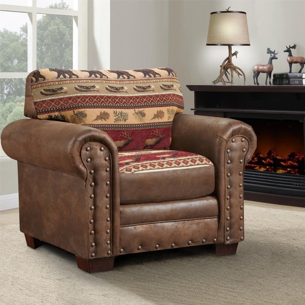 Latestluxury 36 x 44 x 37 in. Buckskin Set, Brown - 4 Piece LA2520586